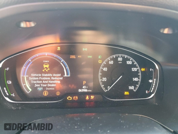 2020 Honda Insight Touring with VIN 19XZE4F90LE012358, listed as a Copart auction lot 45028165 with 63,986 mi miles and Salvage Title. Bid and sale history available at carsss.com. Image 9.