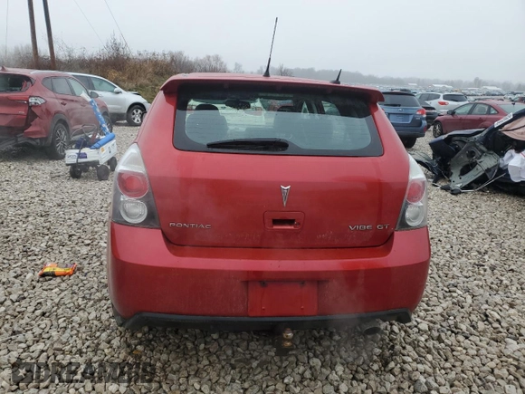 2009 Pontiac Vibe GT with VIN 5Y2SR67099Z424129, listed as a Copart auction lot 84504034 with 176,901 mi miles and Clean Title. Bid and sale history available at carsss.com. Image 6.