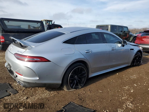2021 Mercedes-Benz AMG GT 43 with VIN W1K7X5KBXMA038637, listed as a Copart auction lot 85388964 with 11,655 mi miles and Salvage title. Bid and sale history available at DreamBid. Image 3.