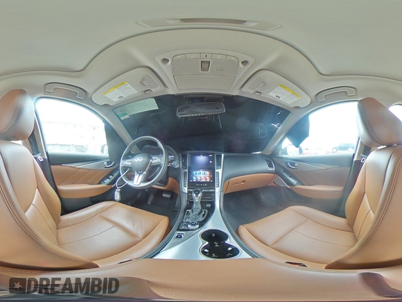 2023 Infiniti Q50 Luxe with VIN JN1EV7BP1PM510616, listed as a Copart auction lot 42381345 with 7,611 mi miles and Non Repairable. Bid and sale history available at DreamBid. Image 14.