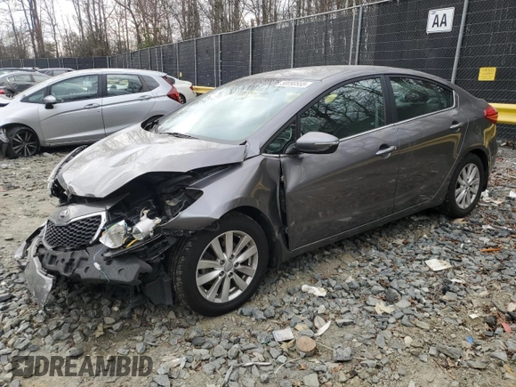 2014 Kia Forte EX with VIN KNAFX4A87E5199900, listed as a Copart auction lot 50090555 with 110,919 mi miles and Salvage Title. Bid and sale history available at carsss.com. Image 1.