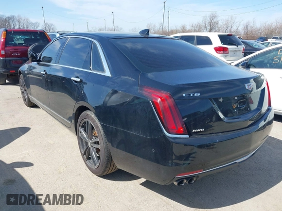 2018 Cadillac CT6 Luxury AWD with VIN 1G6KD5RS2JU153927, listed as a IAAI auction lot 41812028 with 91,364 mi miles. Bid and sale history available at carsss.com. Image 3.