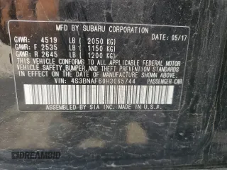 2017 Subaru Legacy Premium with VIN 4S3BNAF60H3065744, listed as a Copart auction lot 57220475 with 161,473 mi miles and Salvage title. Bid and sale history available at DreamBid. Image 12.