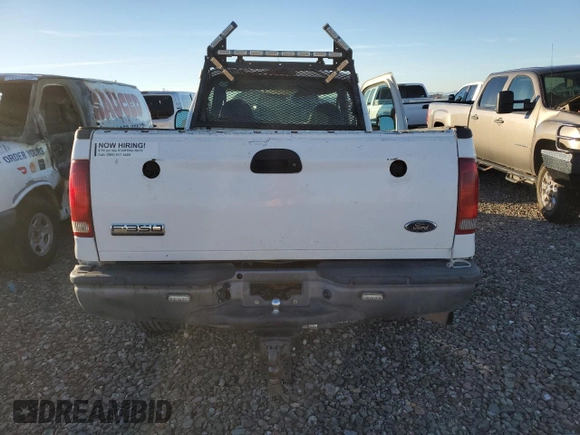 2005 Ford F-350 with VIN 1FTWF30595EA76199, listed as a Copart auction lot 39603134 with Not provided miles and Salvage title. Bid and sale history available at DreamBid. Image 6.