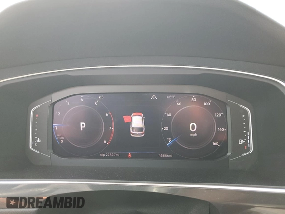 2019 Volkswagen Tiguan SEL Premium with VIN 3VV4B7AX6KM102565, listed as a Copart auction lot 54033695 with 45,886 mi miles and Salvage Title. Bid and sale history available at DreamBid. Image 9.