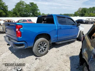 2022 Chevrolet Silverado 1500 RST with VIN 1GCUDEET5NZ540727, listed as a Copart auction lot 67446294 with Not Provided miles and Salvage Title. Bid and sale history available at DreamBid. Image 3.