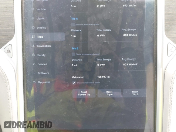 2016 Tesla Model S 70 kWh Battery with VIN 5YJSA1E14GF141579, listed as a IAAI auction lot 42209119 with 105,947 mi miles and . Bid and sale history available at carsss.com. Image 7.