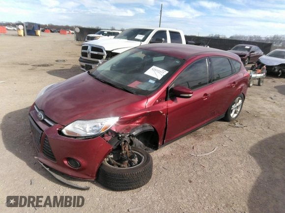 2013 Ford Focus SE with VIN 1FADP3K22DL209635, listed as a IAAI auction lot 35527377 with 91,180 mi miles. Bid and sale history available at carsss.com. Image 2.