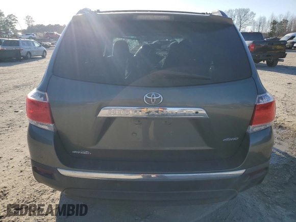2012 Toyota Highlander Limited with VIN 5TDDK3EH9CS158169, listed as a Copart auction lot 48711705 with 0 mi miles and Salvage Title. Bid and sale history available at carsss.com. Image 6.