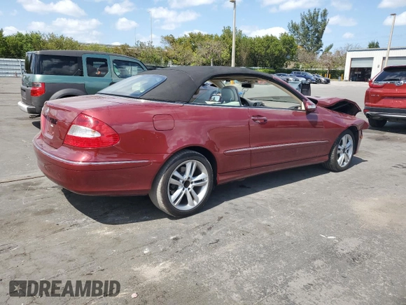 2008 Mercedes-Benz CLK 350 with VIN WDBTK56F48T094425, listed as a Copart auction lot 54401365 with 66,818 mi miles and Salvage title. Bid and sale history available at DreamBid. Image 3.