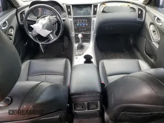2014 Infiniti Q50 Premium with VIN JN1BV7ARXEM687233, listed as a Copart auction lot 58828595 with 122,813 mi miles and Salvage title. Bid and sale history available at DreamBid. Image 8.