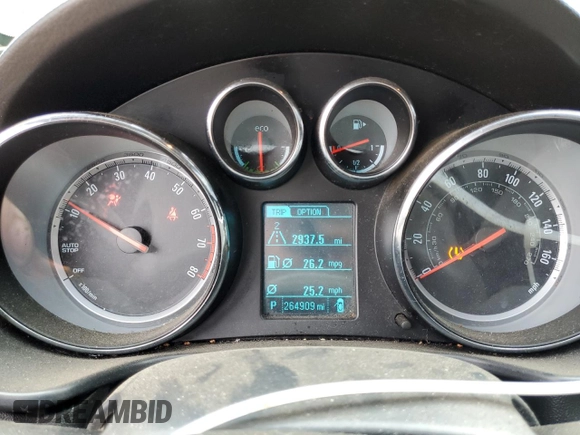 2013 Buick Regal Premium 1 with VIN 2G4GS5ER5D9201302, listed as a Copart auction lot 85214704 with 264,909 mi miles and Salvage title. Bid and sale history available at DreamBid. Image 9.