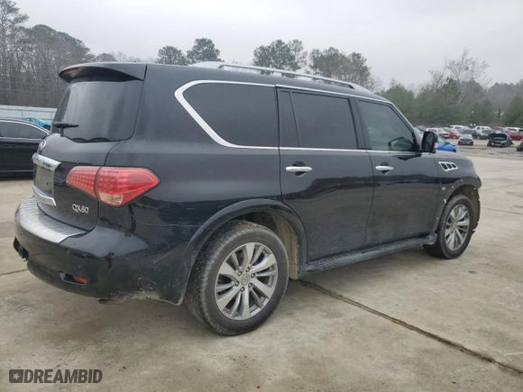 2017 Infiniti QX80 with VIN JN8AZ2NF9H9645499, listed as a Copart auction lot 45890285 with 164,470 mi miles and Salvage Title. Bid and sale history available at carsss.com. Image 3.