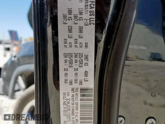 2018 Jeep Compass Limited with VIN 3C4NJDCB5JT332771, listed as a Copart auction lot 50347145 with 173,687 mi miles and Salvage Title. Bid and sale history available at DreamBid. Image 15.