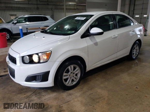 2015 Chevrolet Sonic LT with VIN 1G1JC5SGXF4126055, listed as a Copart auction lot 59579035 with 169,985 mi miles and Salvage title. Bid and sale history available at DreamBid. Image 1.