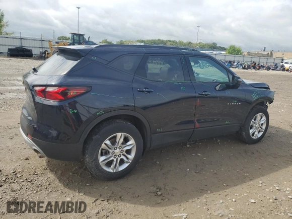 2021 Chevrolet Blazer LT with VIN 3GNKBJR44MS533568, listed as a Copart auction lot 74927554 with 47,873 mi miles and Non repairable. Bid and sale history available at DreamBid. Image 3.