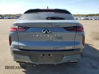 2023 Infiniti QX55 Luxe with VIN 3PCAJ5JR9PF118989, listed as a Copart auction lot 48352715 with 13,558 mi miles and Salvage title. Bid and sale history available at DreamBid. Image 6.