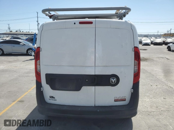 2017 Ram ProMaster City Cargo Tradesman with VIN ZFBERFAB8H6E30579, listed as a Copart auction lot 58069185 with 78,878 mi miles and Salvage title. Bid and sale history available at DreamBid. Image 6.