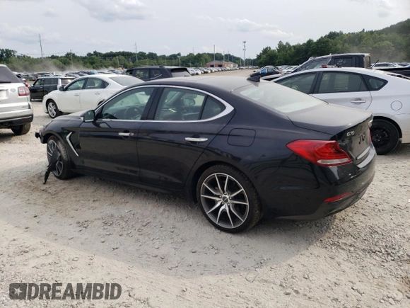 2020 Genesis G70 2.0T z VIN KMTG44LA8LU053493, wystawiony jako Copart lot #63290514 z przebiegiem 51 108 mil mil oraz Szkoda całkowita • Salvage title. Historia ofert i sprzedaży dostępna na DreamBid. Obrazek 2.