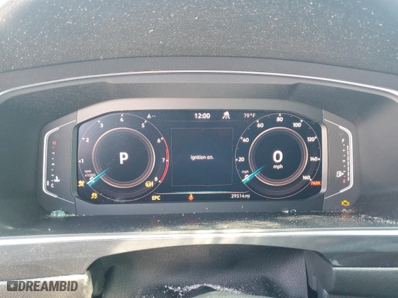 2022 Volkswagen Tiguan SEL R-Line with VIN 3VV4B7AX0NM065582, listed as a Copart auction lot 48826035 with 29,514 mi miles and Salvage Title. Bid and sale history available at carsss.com. Image 9.
