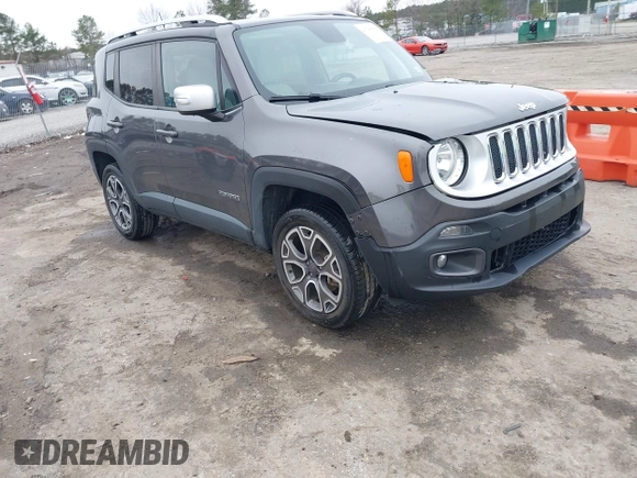 2018 Jeep Renegade Limited z VIN ZACCJBDB4JPH11505, wystawiony jako IAAI lot #41749500 z przebiegiem 75 494 mil mil oraz . Historia ofert i sprzedaży dostępna na DreamBid. Obrazek 1.