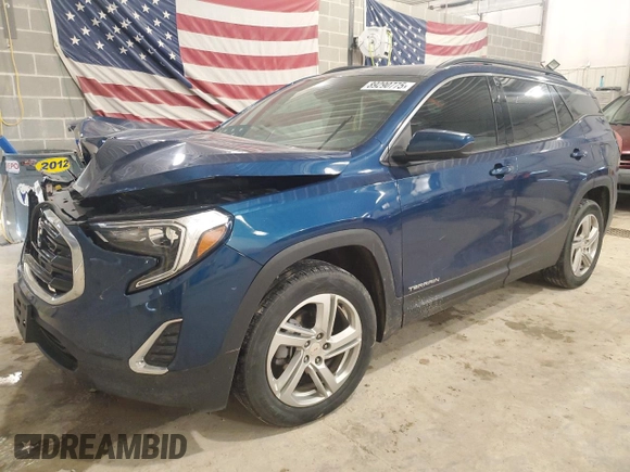2020 GMC Terrain SLE with VIN 3GKALTEV3LL293695, listed as a Copart auction lot 89290775 with 66,658 mi miles and Salvage Title. Bid and sale history available at carsss.com. Image 1.