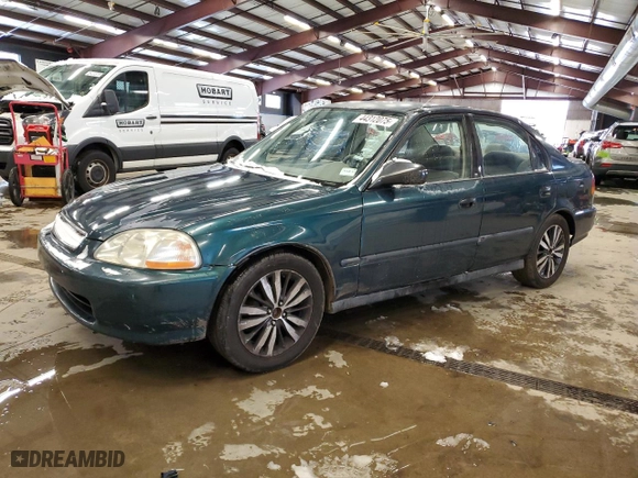 1996 Honda Civic DX with VIN 1HGEJ6625TL024927, listed as a Copart auction lot 44312075 with 132,594 mi miles and Salvage Title. Bid and sale history available at carsss.com. Image 1.