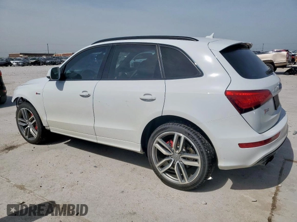 2016 Audi SQ5 Premium Plus with VIN WA1CCAFP0GA015076, listed as a Copart auction lot 57091295 with 136,573 mi miles and Salvage title. Bid and sale history available at DreamBid. Image 2.