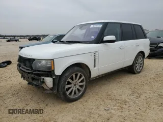 2012 Land Rover Range Rover SC with VIN SALMF1E43CA377866, listed as a Copart auction lot 46449725 with 179,514 mi miles and Salvage title. Bid and sale history available at DreamBid. Image 1.