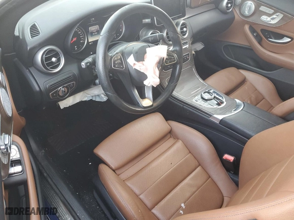 2017 Mercedes-Benz C-Class C 300 with VIN WDDWJ4KB6HF336621, listed as a Copart auction lot 45773675 with 81,745 mi miles and Salvage Title. Bid and sale history available at carsss.com. Image 8.