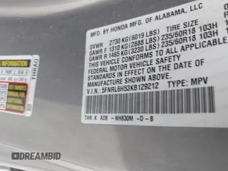 2019 Honda Odyssey EX with VIN 5FNRL6H53KB129212, listed as a IAAI auction lot 42474440 with 142,431 mi miles and . Bid and sale history available at DreamBid. Image 9.