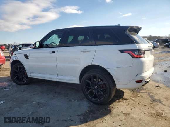 2020 Land Rover Range Rover Sport SVR with VIN SALWZ2RE8LA744530, listed as a Copart auction lot 41505315 with 33,128 mi miles and Salvage Title. Bid and sale history available at carsss.com. Image 2.
