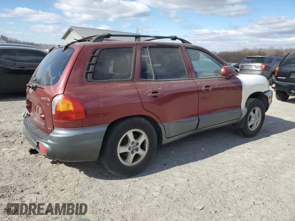 2004 Hyundai Santa Fe GLS with VIN KM8SC73D74U854582, listed as a Copart auction lot 46097685 with 0 mi miles and Salvage Title. Bid and sale history available at carsss.com. Image 3.