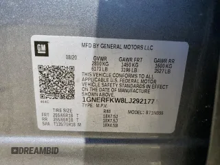 2020 Chevrolet Traverse LS z VIN 1GNERFKW8LJ292177, wystawiony jako Copart lot #56173015 z przebiegiem 67 821 mil mil oraz Szkoda całkowita • Salvage title. Historia ofert i sprzedaży dostępna na DreamBid. Obrazek 14.