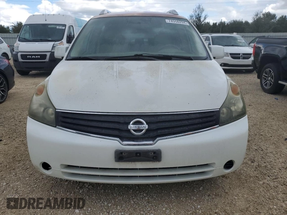 2008 Nissan Quest with VIN 5N1BV28U78N108686, listed as a Copart auction lot 74558294 with 120,697 mi miles and Clean Title. Bid and sale history available at carsss.com. Image 5.