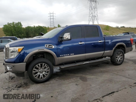 2016 Nissan Titan Platinum Reserve with VIN 1N6BA1F4XGN515605, listed as a Copart auction lot 65182285 with 62,139 mi miles and Clean title. Bid and sale history available at DreamBid. Image 1.