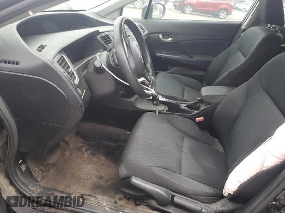 2015 Honda Civic Sedan LX with VIN 19XFB2F55FE700860, listed as a Copart auction lot 52613915 with 170,174 mi miles and Salvage Title. Bid and sale history available at carsss.com. Image 7.