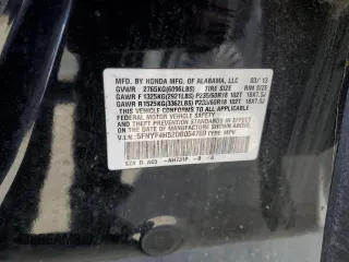 2013 Honda Pilot EX-L with VIN 5FNYF4H52DB054769, listed as a Copart auction lot 42938675 with 207,504 mi miles and Salvage Title. Bid and sale history available at DreamBid. Image 15.