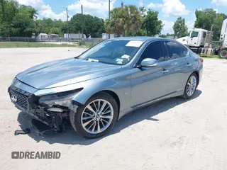 2018 Infiniti Q50 3.0t LUXE with VIN JN1EV7AP1JM361018, listed as a IAAI auction lot 39463706 with 45,648 mi miles. Bid and sale history available at carsss.com. Image 17.