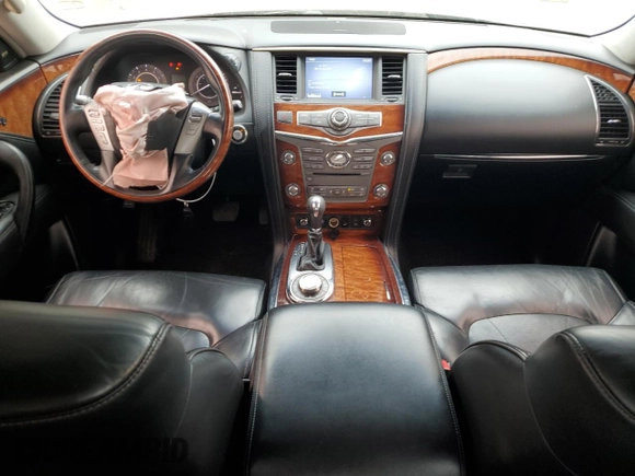 2017 Infiniti QX80 with VIN JN8AZ2NE4H9160839, listed as a Copart auction lot 46557435 with 99,346 mi miles and Salvage Title. Bid and sale history available at carsss.com. Image 8.