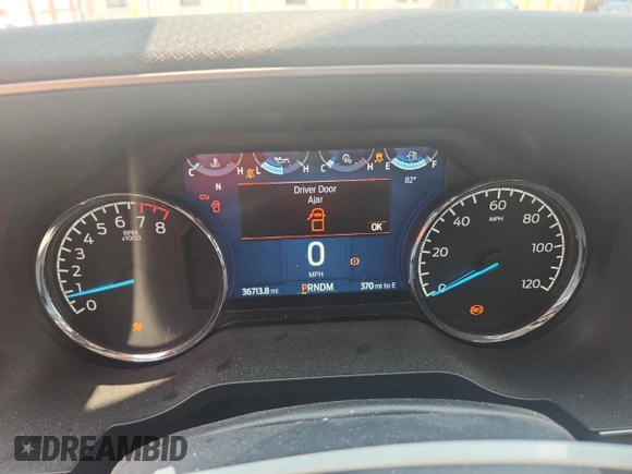 2023 Ford F-150 XL with VIN 1FTMF1C52PKE03201, listed as a Copart auction lot 59740895 with 36,713 mi miles and Salvage title. Bid and sale history available at DreamBid. Image 9.