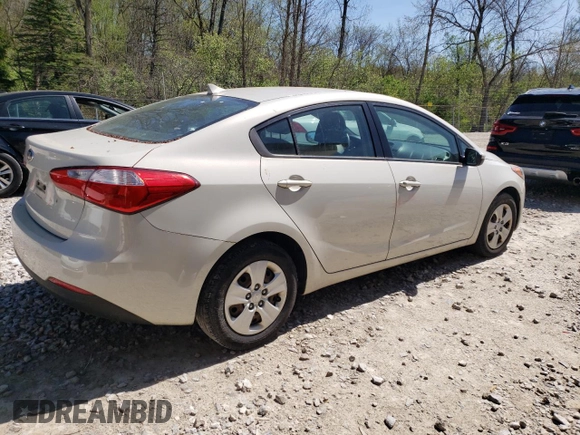 2014 Kia Forte LX with VIN KNAFK4A67E5100344, listed as a Copart auction lot 54841665 with 93,099 mi miles and Clean Title. Bid and sale history available at carsss.com. Image 3.