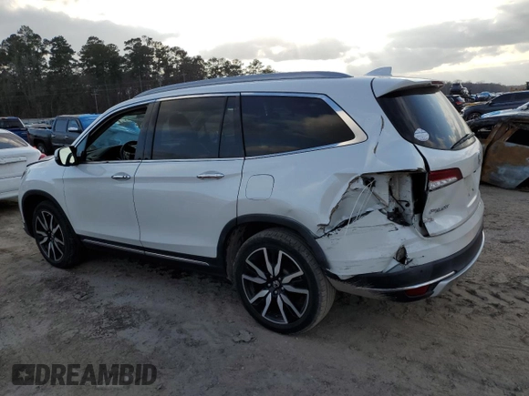 2021 Honda Pilot Touring 8-Passenger with VIN 5FNYF5H92MB001840, listed as a Copart auction lot 43236895 with 63,402 mi miles and Salvage Title. Bid and sale history available at DreamBid. Image 2.