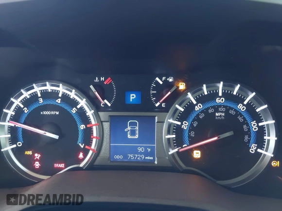 2018 Toyota 4Runner SR5 with VIN JTEBU5JR0J5516950, listed as a IAAI auction lot 42666217 with 75,729 mi miles and . Bid and sale history available at DreamBid. Image 7.