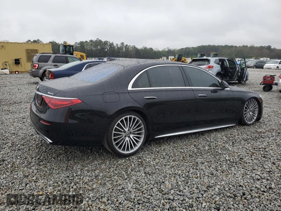 2023 Mercedes-Benz S 580 with VIN W1K6G7GB0PA184579, listed as a Copart auction lot 50176075 with 8,766 mi miles and Salvage Title. Bid and sale history available at DreamBid. Image 3.