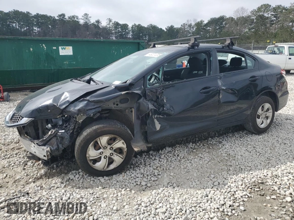 2015 Honda Civic LX with VIN 19XFB2F51FE037237, listed as a Copart auction lot 49031035 with Not Provided miles and Salvage Title. Bid and sale history available at carsss.com. Image 1.