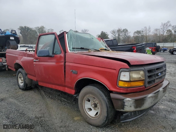 1996 Ford F-150 Special with VIN 1FTEF15N5TLC00194, listed as a Copart auction lot 79258964 with 0 mi miles and Salvage Title. Bid and sale history available at carsss.com. Image 4.