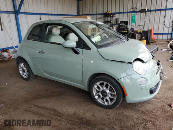 2013 FIAT 500 Pop with VIN 3C3CFFAR3DT534909, listed as a Copart auction lot 50593945 with 96,172 mi miles and Non repairable. Bid and sale history available at DreamBid. Image 4.