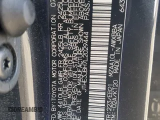 2020 Lexus UX 200 F Sport with VIN JTHE3JBH7L2029444, listed as a Copart auction lot 42803025 with 60,296 mi miles and Salvage Title. Bid and sale history available at DreamBid. Image 15.
