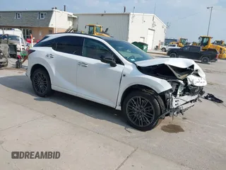 2023 Lexus RX 500h F Sport Performance with VIN 2T2BCMEA2PC001025, listed as a IAAI auction lot 42477242 with 21,722 mi miles and . Bid and sale history available at DreamBid. Image 1.